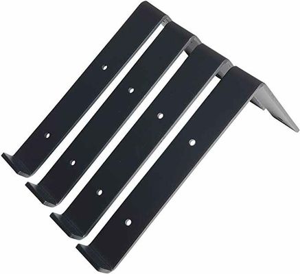 Heavy Duty 5 6 7 8 9 Inch Black Powder Coating Metal Bracket L Floating Wall Shelf