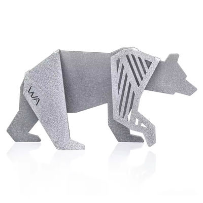 OEM Bộ phận kim loại bằng kim loại tùy chỉnh cắt laser tùy chỉnh uốn cong đồng Origami tượng bò nghệ thuật kim loại hiện đại
