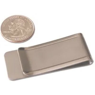 Tiền bút clip tiêu chuẩn tùy chỉnh đâm nhãn cầm Stainless Steel Slim Card ID nam nữ ví kim loại đóng dấu bộ phận