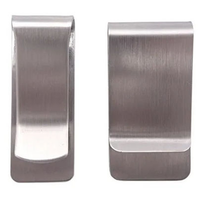 Tiền bút clip tiêu chuẩn tùy chỉnh đâm nhãn cầm Stainless Steel Slim Card ID nam nữ ví kim loại đóng dấu bộ phận