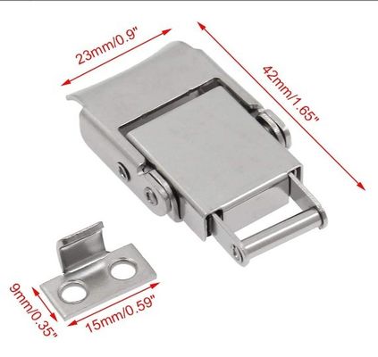 Thép không gỉ 304 Xuân tải kéo khóa Toggle Hasp Clamp khóa khóa chuốt cho hộp và tủ