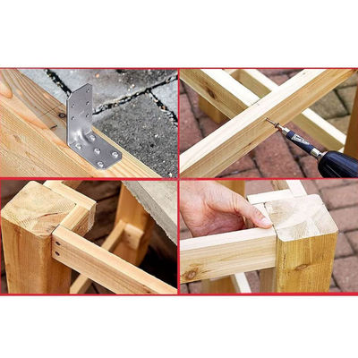 Custom thép galvanized gỗ kết nối phần cứng kim loại trang trí L Bracket cho gỗ