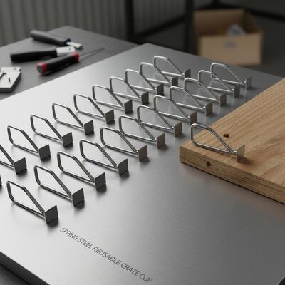 Clip hộp hình dạng V thép không gỉ có thể sử dụng nhiều lần với kích thước tùy chỉnh để giữ mùa xuân hộp gỗ