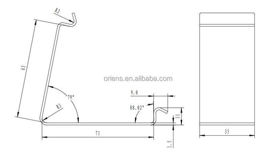 OEM Custom Bảng kim loại dán hộp clip xuân clip để cố định hộp gỗ tái sử dụng và bền clip